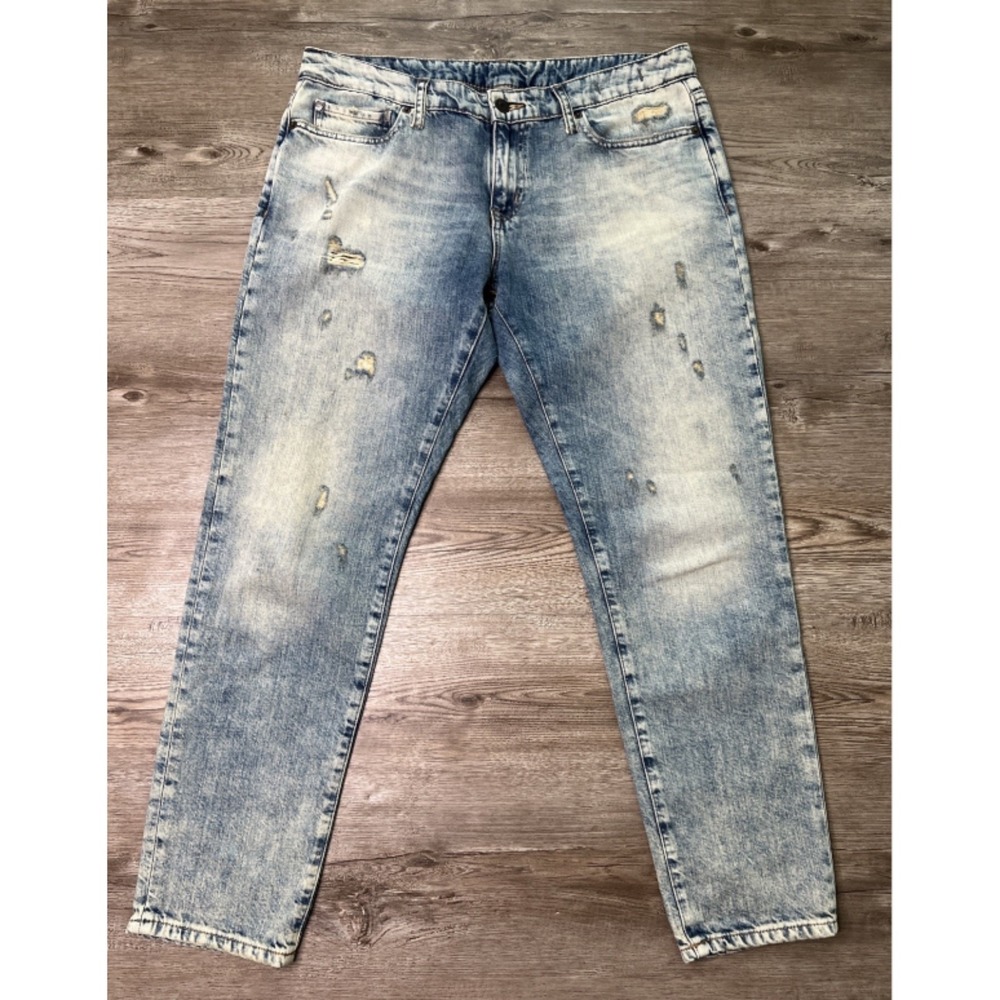 Denim Supply Ralph Lauren Skinny Boyfriend Jeans Womens 29 Acid Wash Ankle Crop